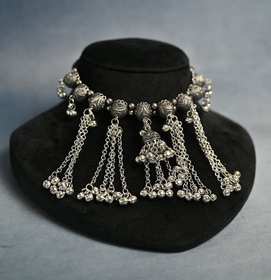 Jhumki Choker Necklace with Earrings