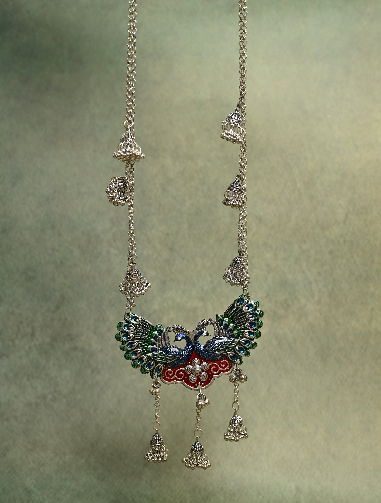 Peacock Long Necklace