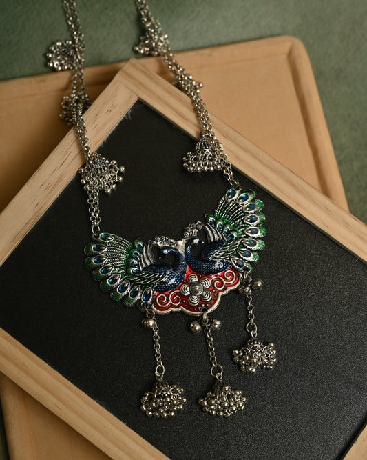 Peacock Long Necklace