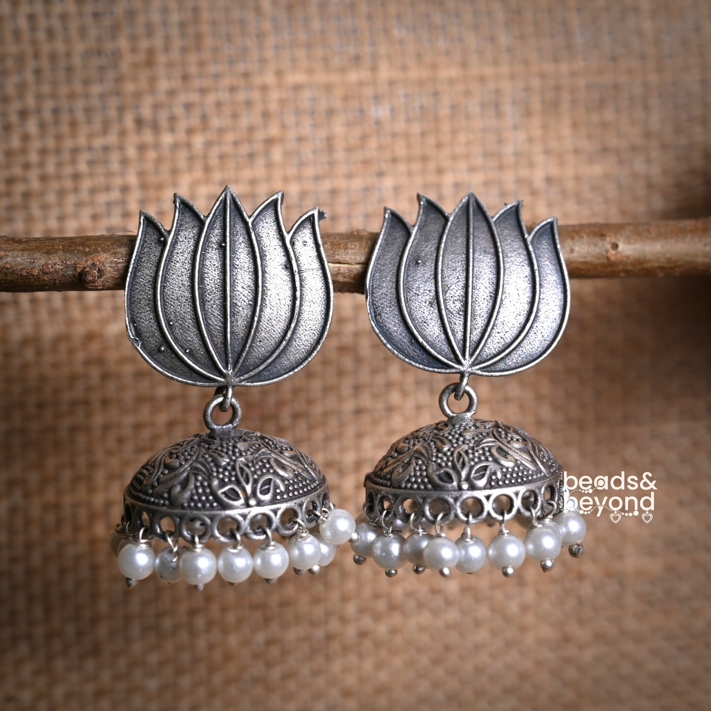 Lotus Jhumka Earring