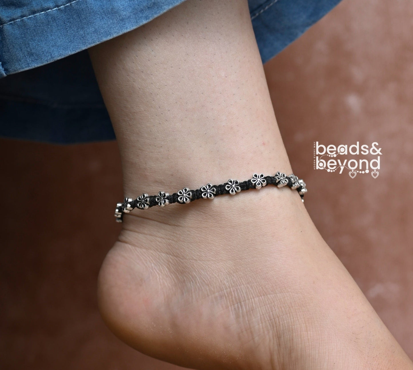 Floral Thread Anklet