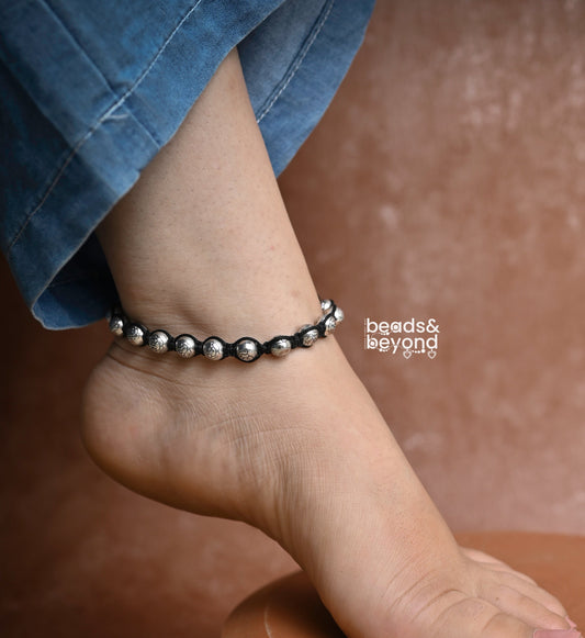 Bold Beaded Thread Anklet