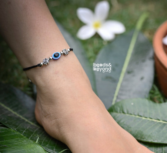 Rosette Evil Eye Nazarbattu Anklet