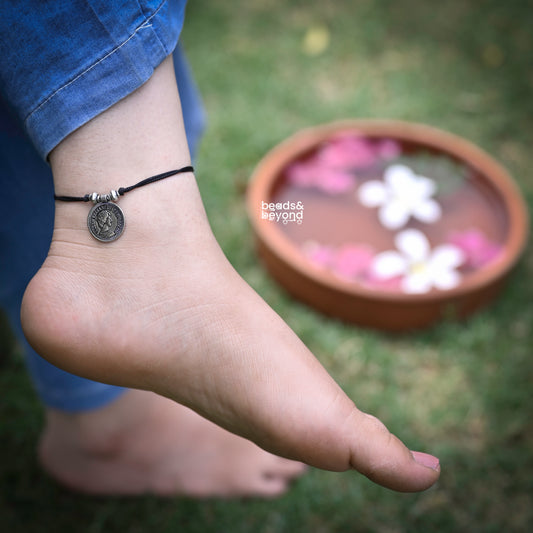 Vintage coin Nazarbattu Anklet