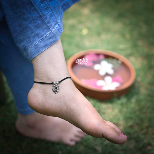 Heart Rose Nazarbattu Anklet